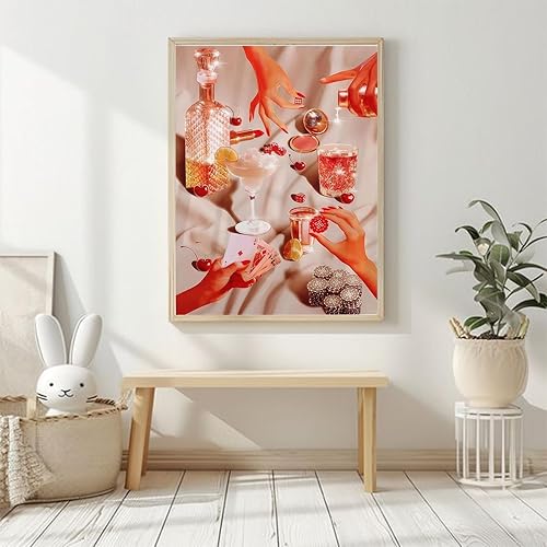 Miniatura 5 de KICHANG Kits de arte de diamantes de pintura de diamante retro blanco para adultos, manualidades de diamantes 5D, kits de arte de diamantes redondos