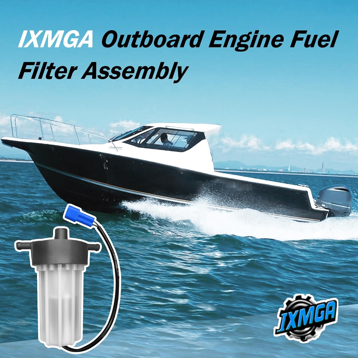 Outboard Engine Fuel Filter Assembly Compatible With Yamaha F200 F225 F250 2006-2025, Cartridge Type Fuel Filter for Yamaha 150HP 175HP 200HP 225HP 250HP 300HP 350HP Replace 6P3-24560-03-00