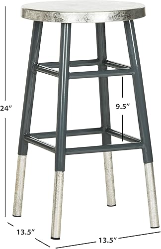 Miniatura 13 de Safavieh Home Collection Kenzie Taburete sumergido blanco y plateado blanco / plateado,Negro / Plateado,gris / plateado,Azul marino, plateado