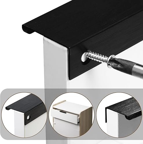 Miniatura 5 de TOPHOME 8 unidades de 3.150 in3.15 pulgadas de montaje trasero con borde de dedo, mango oculto oculto para el hogar, cocina, sala de estar, puerta,