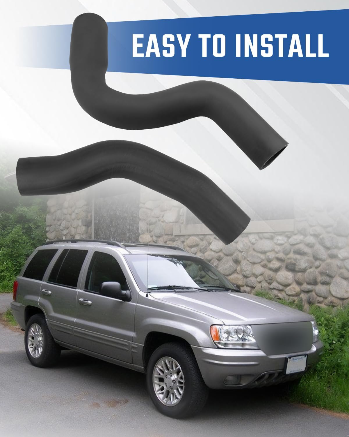 Radiator Coolant Hose Upper and Lower Fit for Jeep Grand Cherokee 4.7 2001-2004 Replace 55116792AA