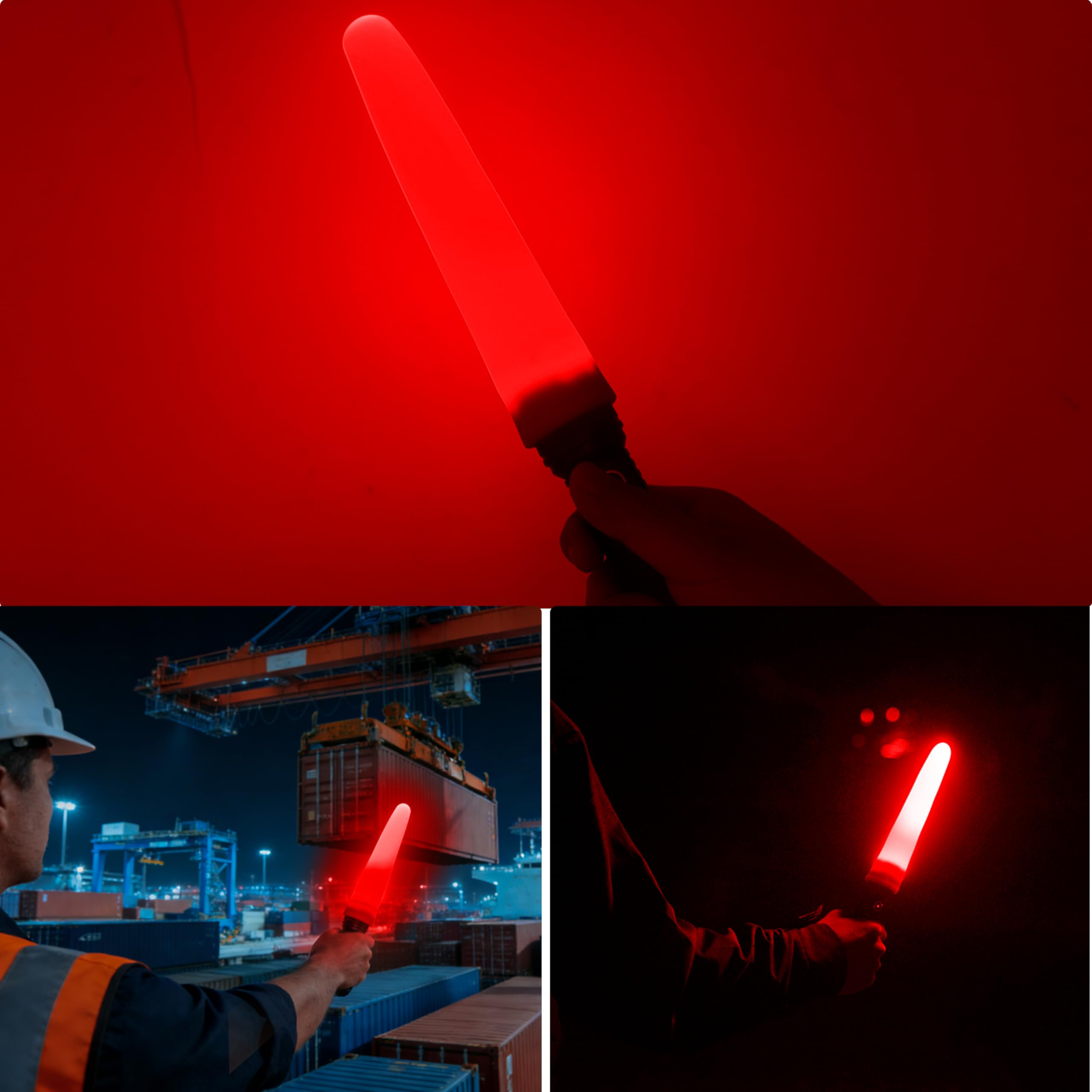 Brinyte BTW18 Traffic Wand for LED Flashlight,180mm/7.09inch Red