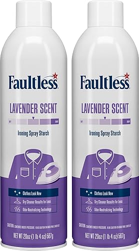 Miniatura 8 de Faultless - Aerosol de almidón para lavandería, latas de 20 onzas para un deslizamiento suave de la plancha en la ropa y la tela en aerosol