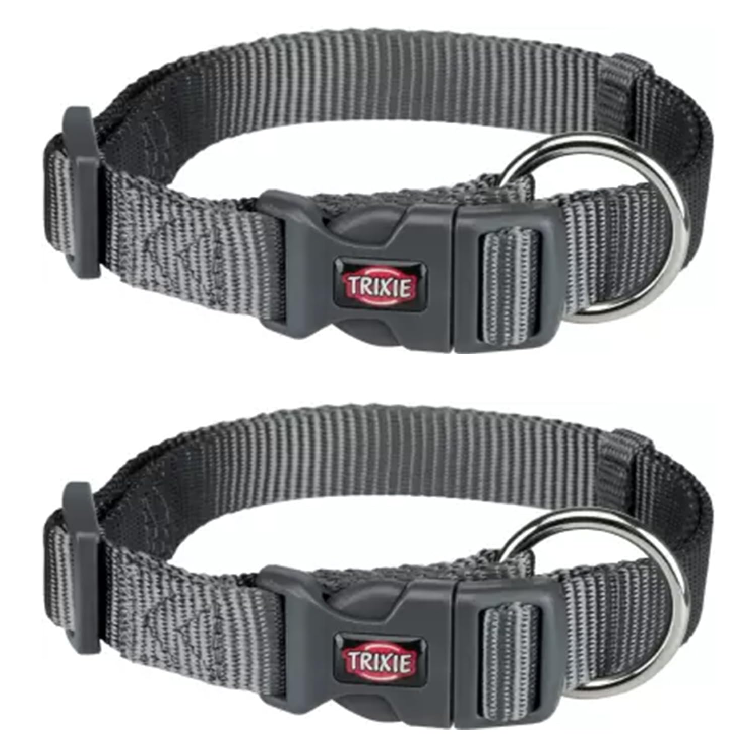 Trixie Premium Dog Collar, S-M: 30-45cm/15mm (Pack of 2) (Graphite) (B07KVF1XTW) Amazon Price History, Amazon Price Tracker