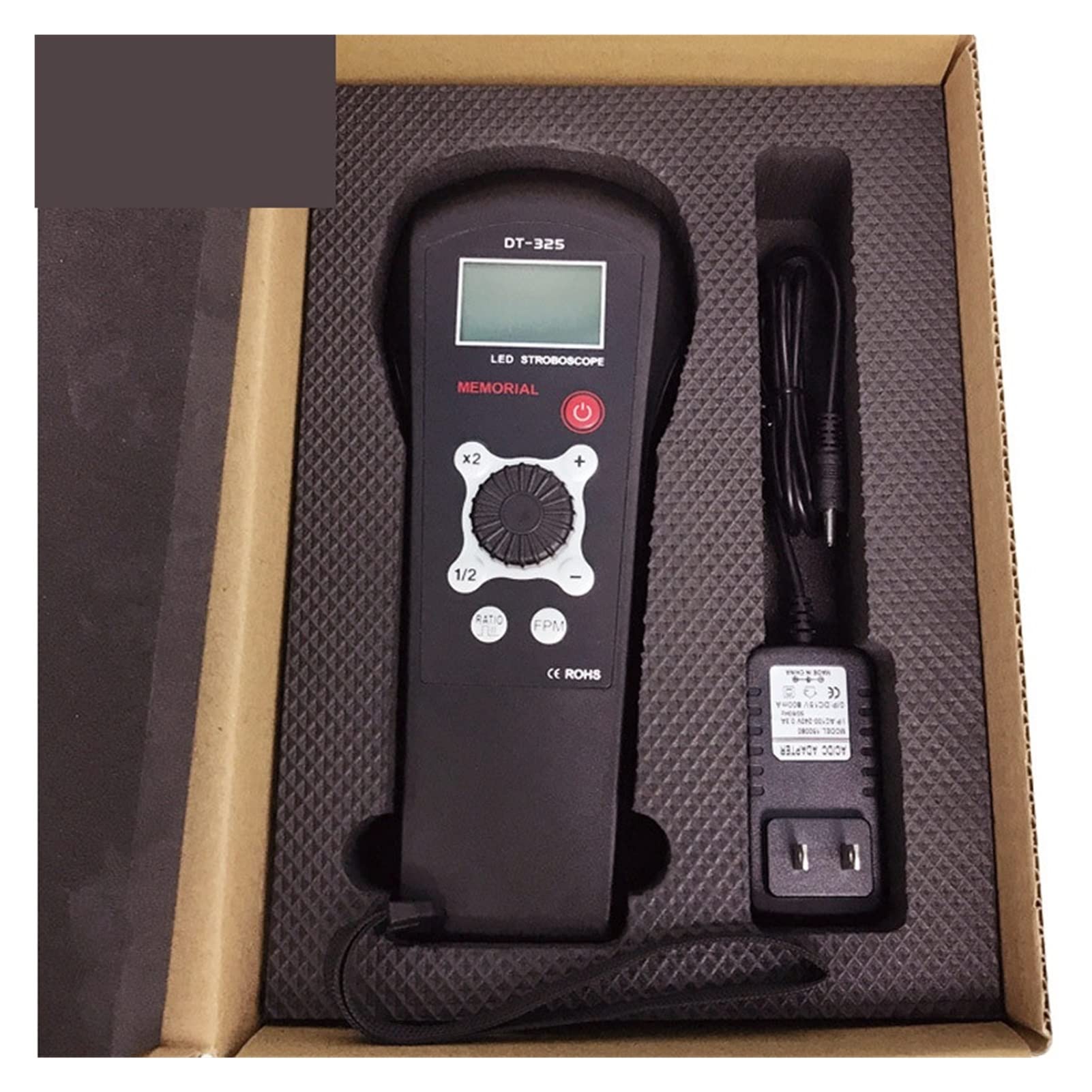 Estroboscopio Estroboscopio de mano digital DT325E Medidor estroboscopio 60 a 120000 Fpm Digital DIRIGIÓ Tacómetro estroboscópico flash for la detección y mantenimiento fallas del equipo