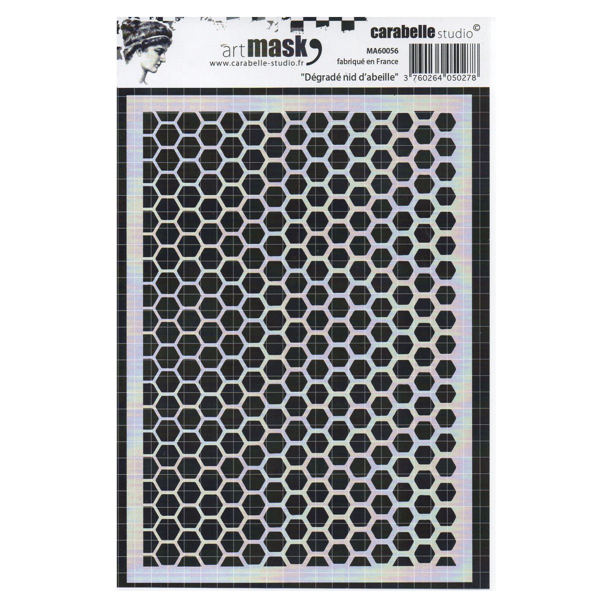 Carabelle Studio Art Mask Stencil, Beehive Hexagon, Creating Patterned Backgrounds and Artwork for Craft Projects, Multi-Colored, One Size