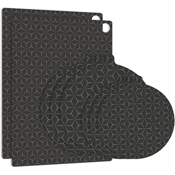 Pack of 8 induction protection mats for induction hobs