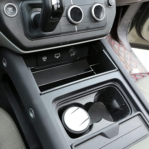 Miniatura 4 de Caja de almacenamiento de plástico ABS para consola central de automóvil para Land Rover Defender 110 2020 2021 (estilo D)