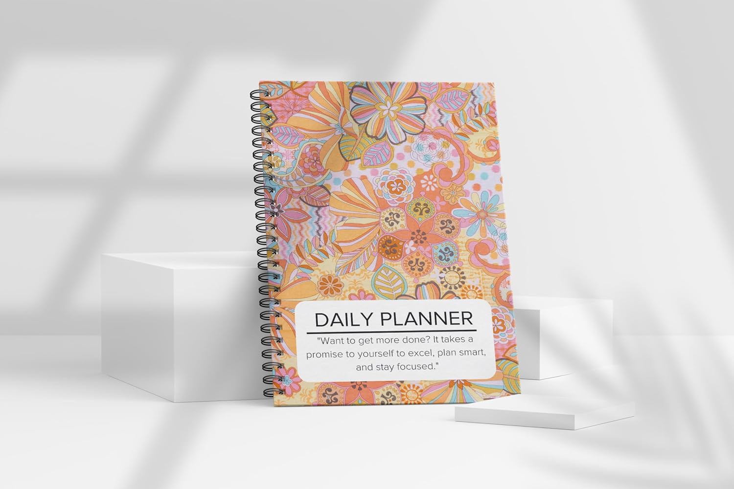 AccuPrints Daily Planner Undated, Schedule Your Day, Manage to-do List, Goals Tracker, Wellness Tracker - 3 Month Planners (Abstract Daily Planner) image 3