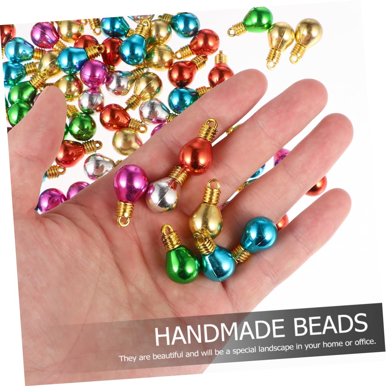 100 Piezas Decoración Bombillas Redondas Cuentas De Plástico Materiales De Bricolaje Accesorios De Joyería Joyería Diy Duraderas Decoración Hogar