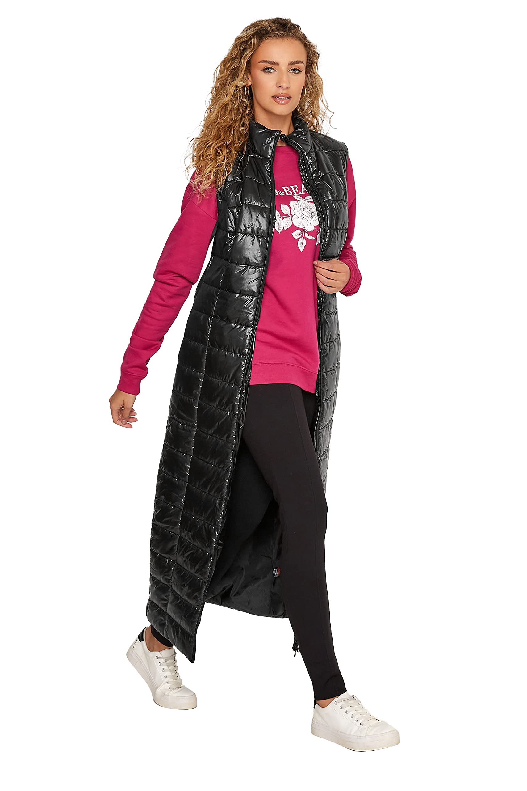 Long Tall Sally Women's Black Tall Maxi Gilet In | Size: 10