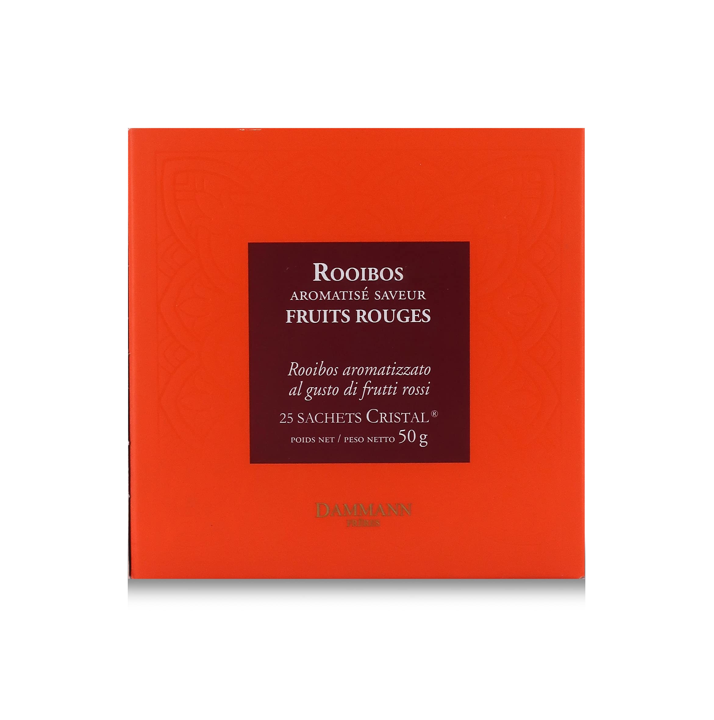 Passerini Dammann Rooibos Fruits Rouges - Té de Rooibos con Frutos Rojos, 25 bolsitas - Dammann Frères