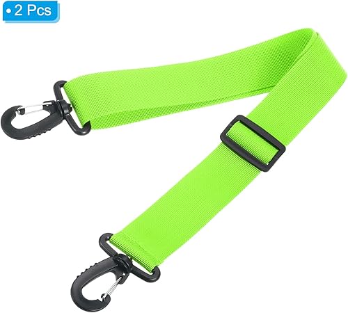 Miniatura 3 de PATIKIL Correa para patines de 35.4 in x 1.5 in, paquete de 2 correas ajustables para botas de esquí, patines de hielo, verde claro