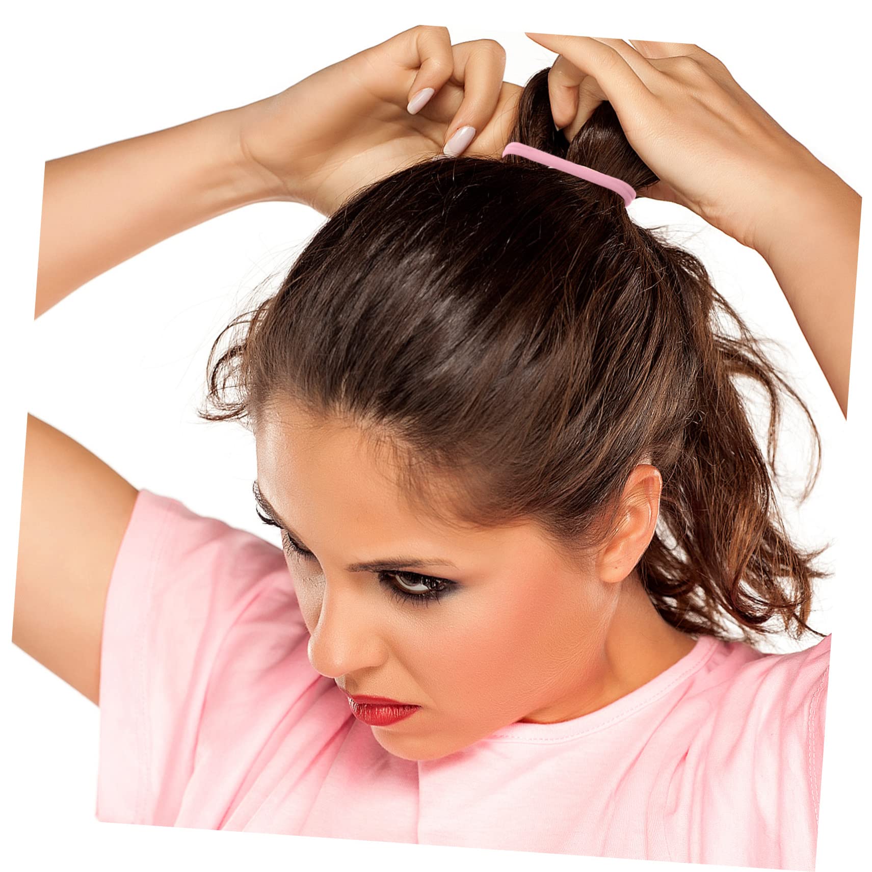Beavorty 3 Set Di Fasce Elastiche Per Per Ragazze Spesse Elastiche Senza Cuciture Per Per Donne Sfuse Cravatte Per Coda Di Cavallo Scrunchies A Spirale 100 Pezzi * 3