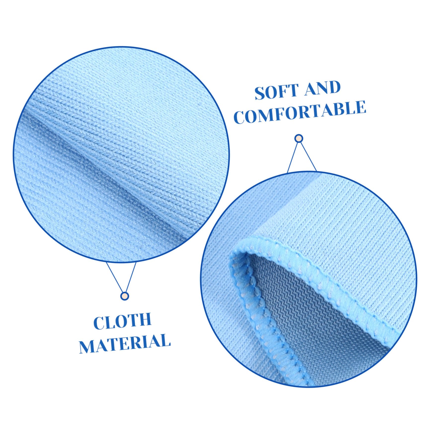 CALLARON 20 Piezas Paños de Limpieza de Microfibra Toallas Absorbentes Lavables para Cristales Ventanas Coches y Uso Doméstico sin Color Azul