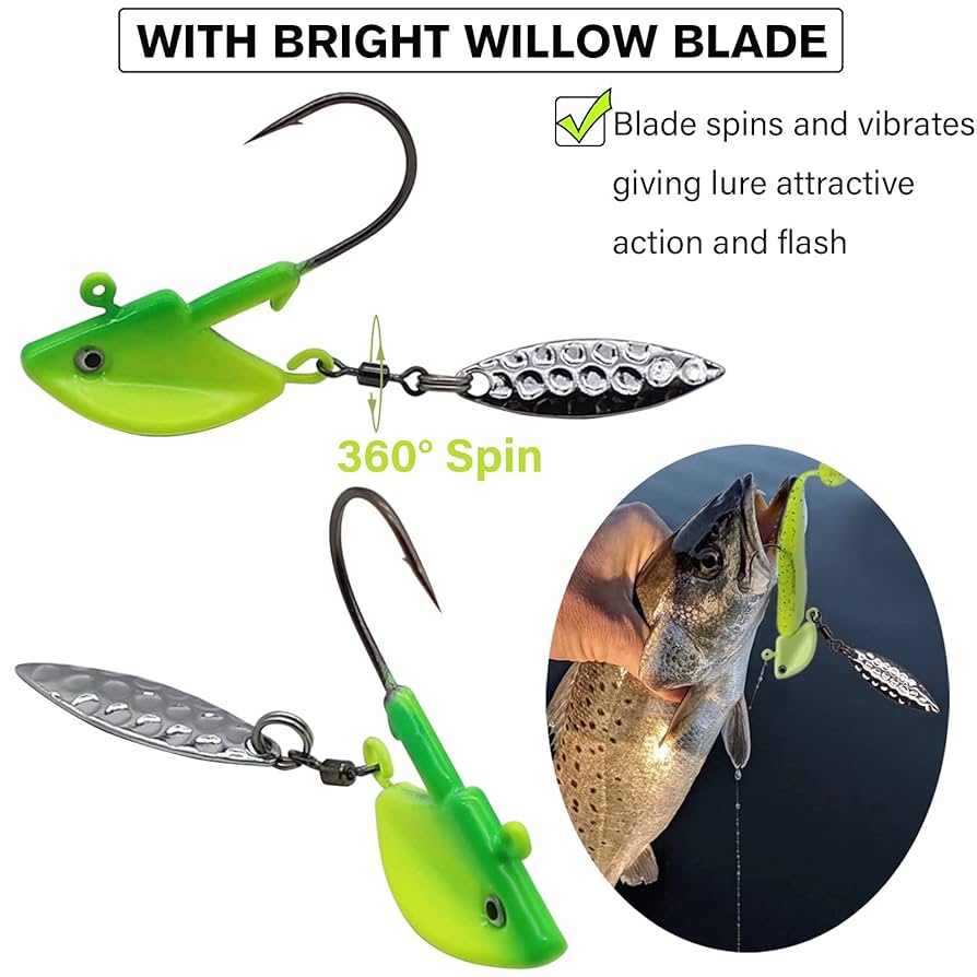 Dovesun Jig Heads Underspin Jig Heads U2013 Ganchos De Pesca Para Crappie Bass Trucha, 116 Oz, 18 Oz