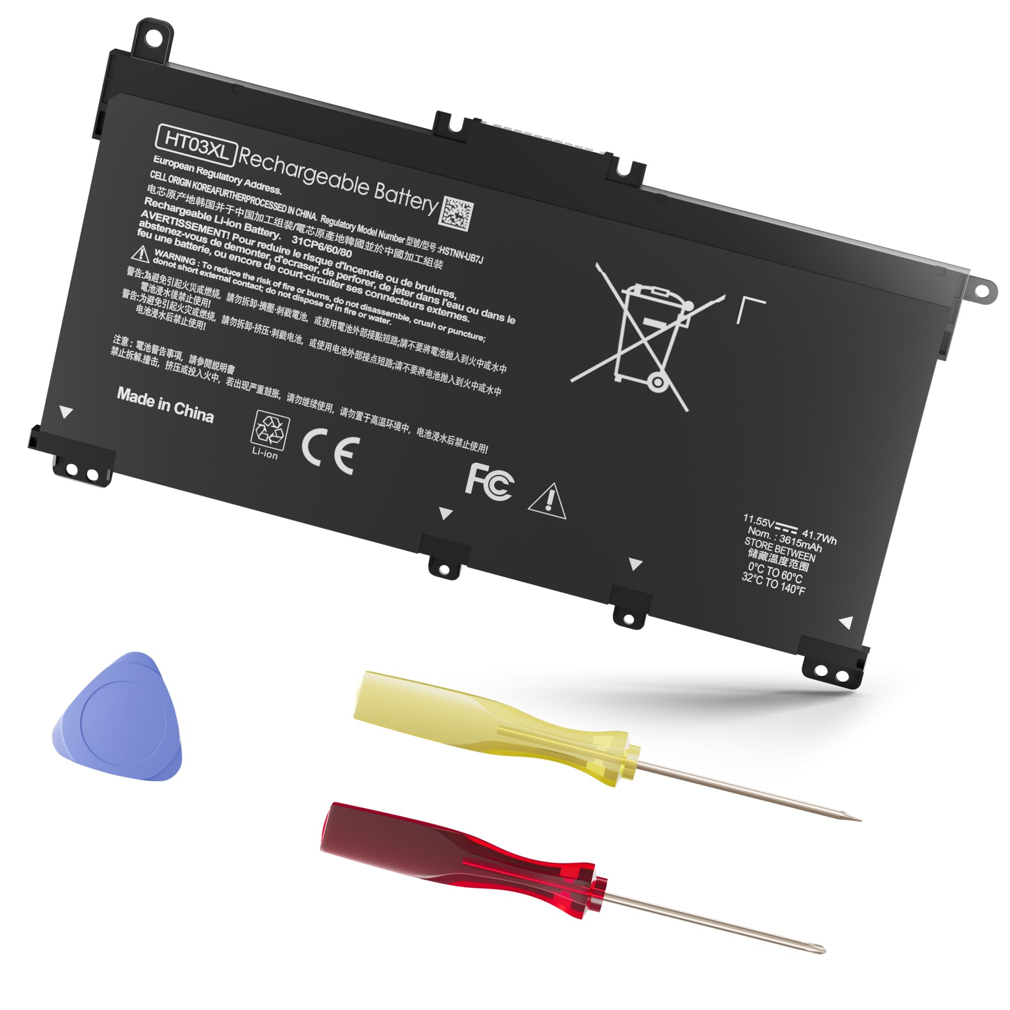 L11119-855 Laptop Battery HT03XL for HP Pavilion 14-CE 14-CF 14-DF 15-CS 15-DA 15-DB 15-DW 17-by 17-CA Series 15-CS0053CL 15-DW0033NR 15-DA0014DX L11421-542 L11421-2C2 HSTNN-UB7J HSTNN-DB8R HT03041XL