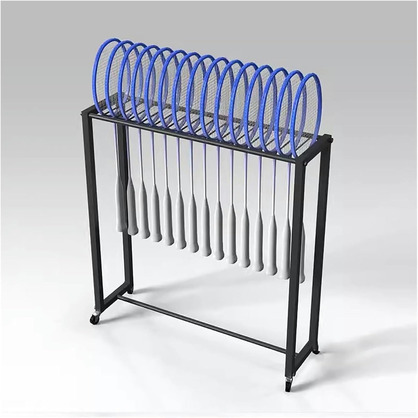 Soporte para raquetas de tenis en acero reforzado para uso comercial S2