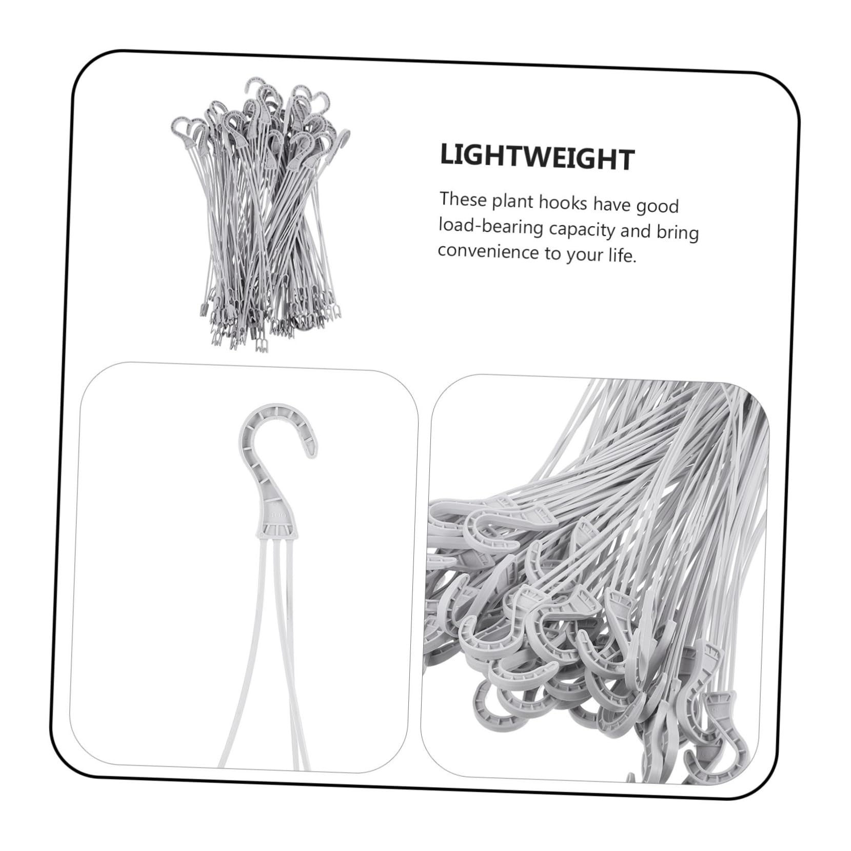 Mikikit 50 Pièces Crochets Suspendus pour Plantes de Crochets de Jardin Idéaux pour Suspendre Pots de Fleurs Décoration Intérieure Extérieure