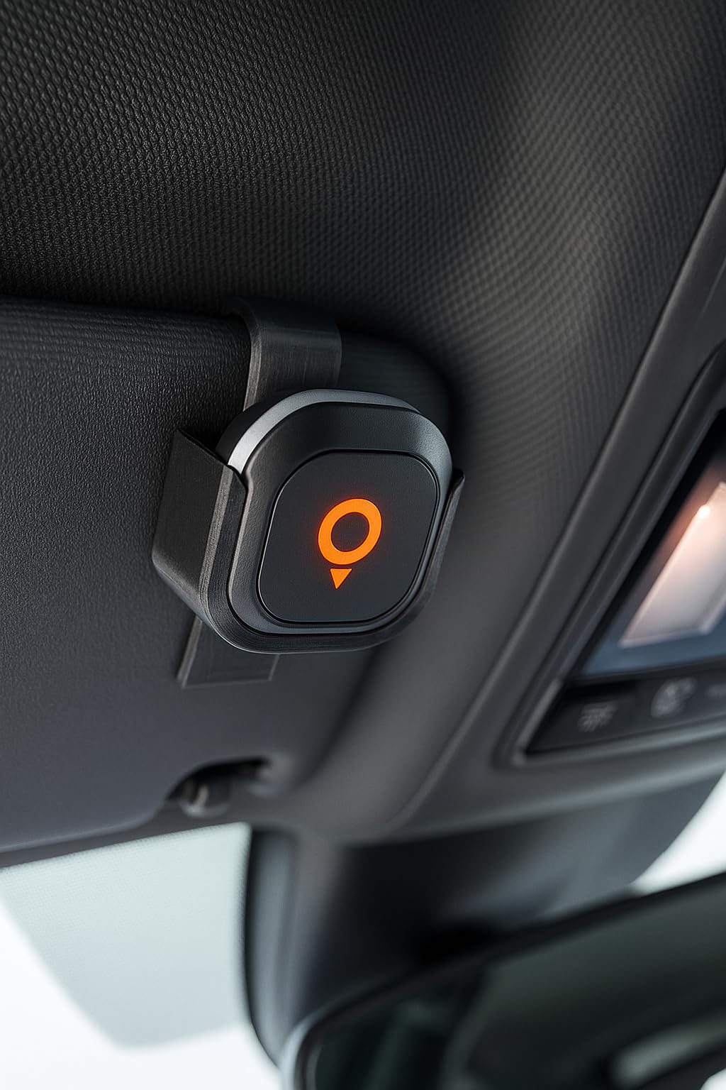Sonnenblenden-Halterung kompatibel mit Tomtom Verkehrs-Assistent „Tom“ (Tomtom Tom Radarwarner) - StabilerClip für Autos | Fester Halt, Vibrationsarm, Einfache Montage (Schwarz) - 3
