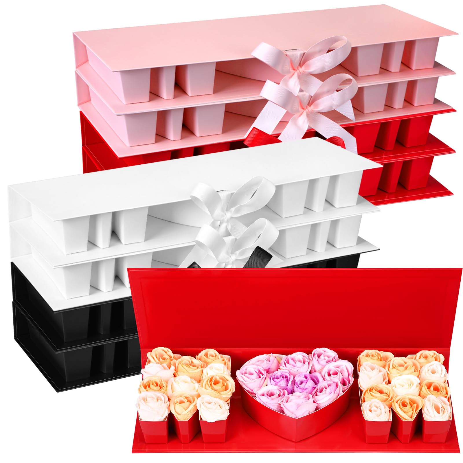 Photo 1 of 8 Pieces Mother's Day Boxes Mom Flower Boxes for Arrangements Empty Mom Letter Shaped Gift Boxes for Flower Strawberries Packaging DIY Craft Birthday Party(Multicolor)