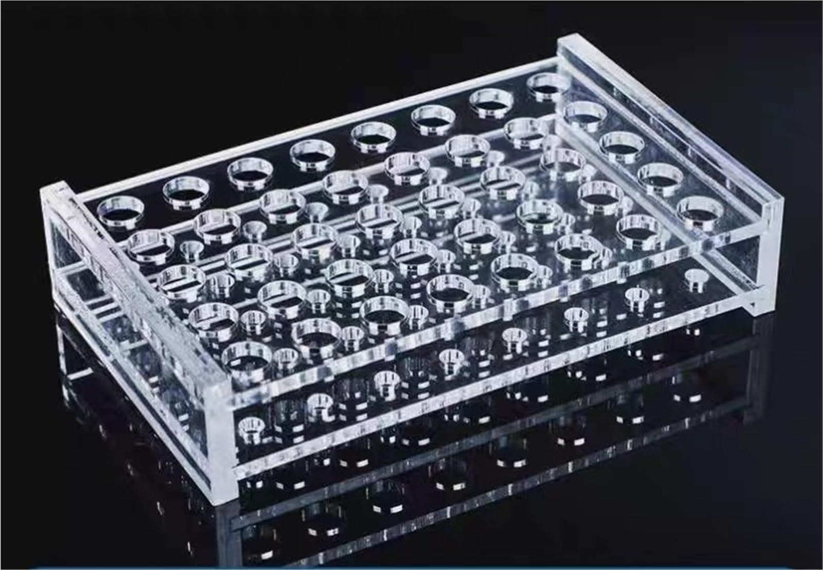 Acryl-Reagenzglasgestell für Zentrifugenröhrchen, fasst 0,2 ml bis 15 ml, klares PMMA-Design, ideal für Schule und Labor, langlebig und leicht