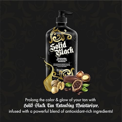Miniatura 6 de Millennium Tanning Solid Black Tan Extender Loción - Loción hidratante para después del sol, 18.25 onzas