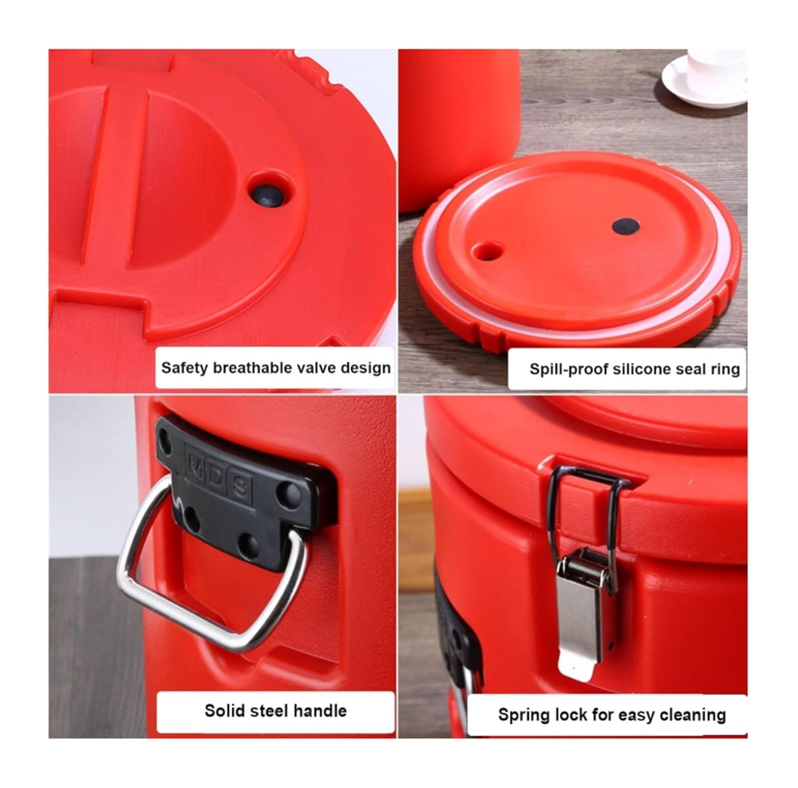 Réchauffeur de Nourriture Commercial de récipient de Nourriture isolé Seau a glacon | For récipient à soupe isotherme chaud et froid, for restaurant