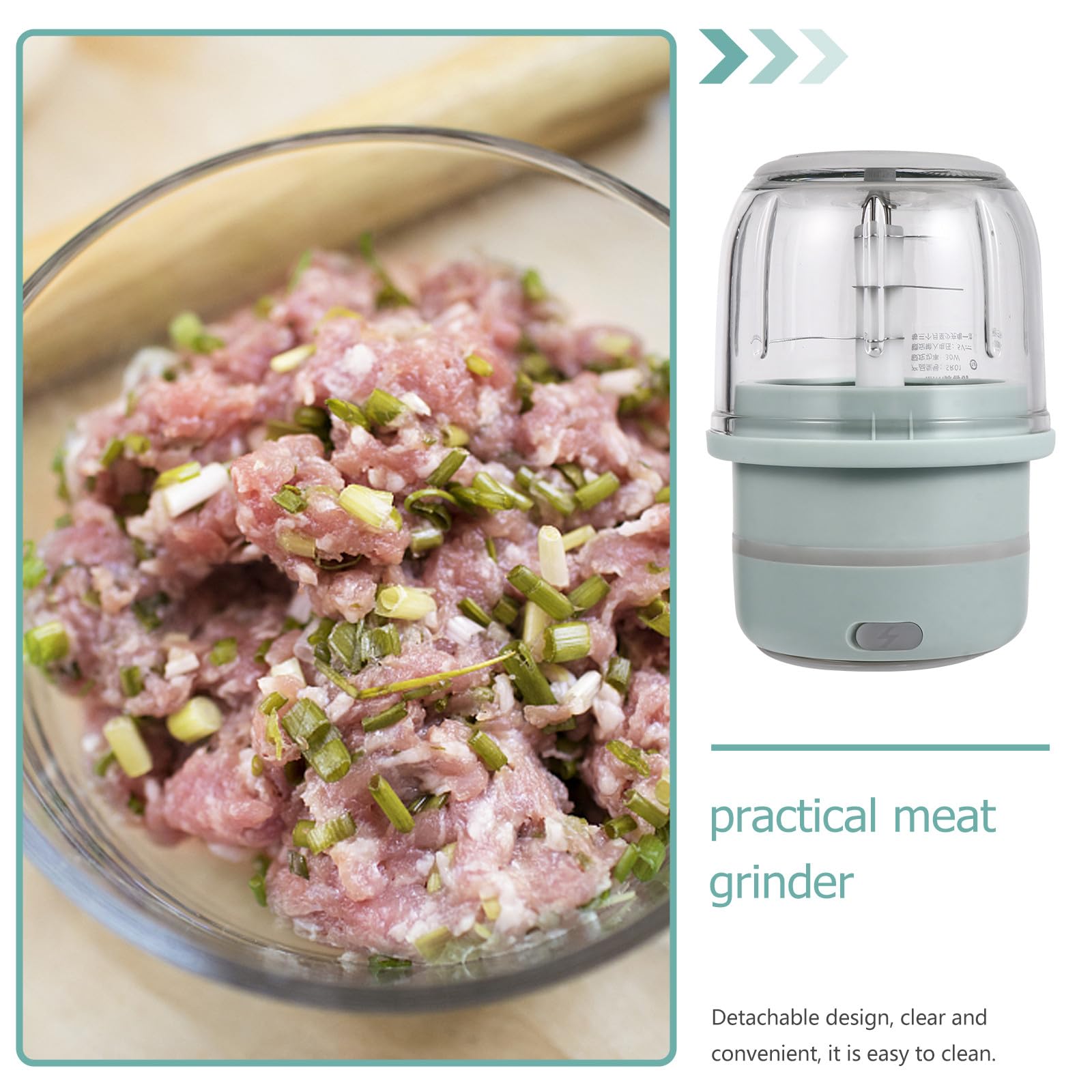 Macchina Elettrica Tritacarne 300ml Verde per Uso Cucina