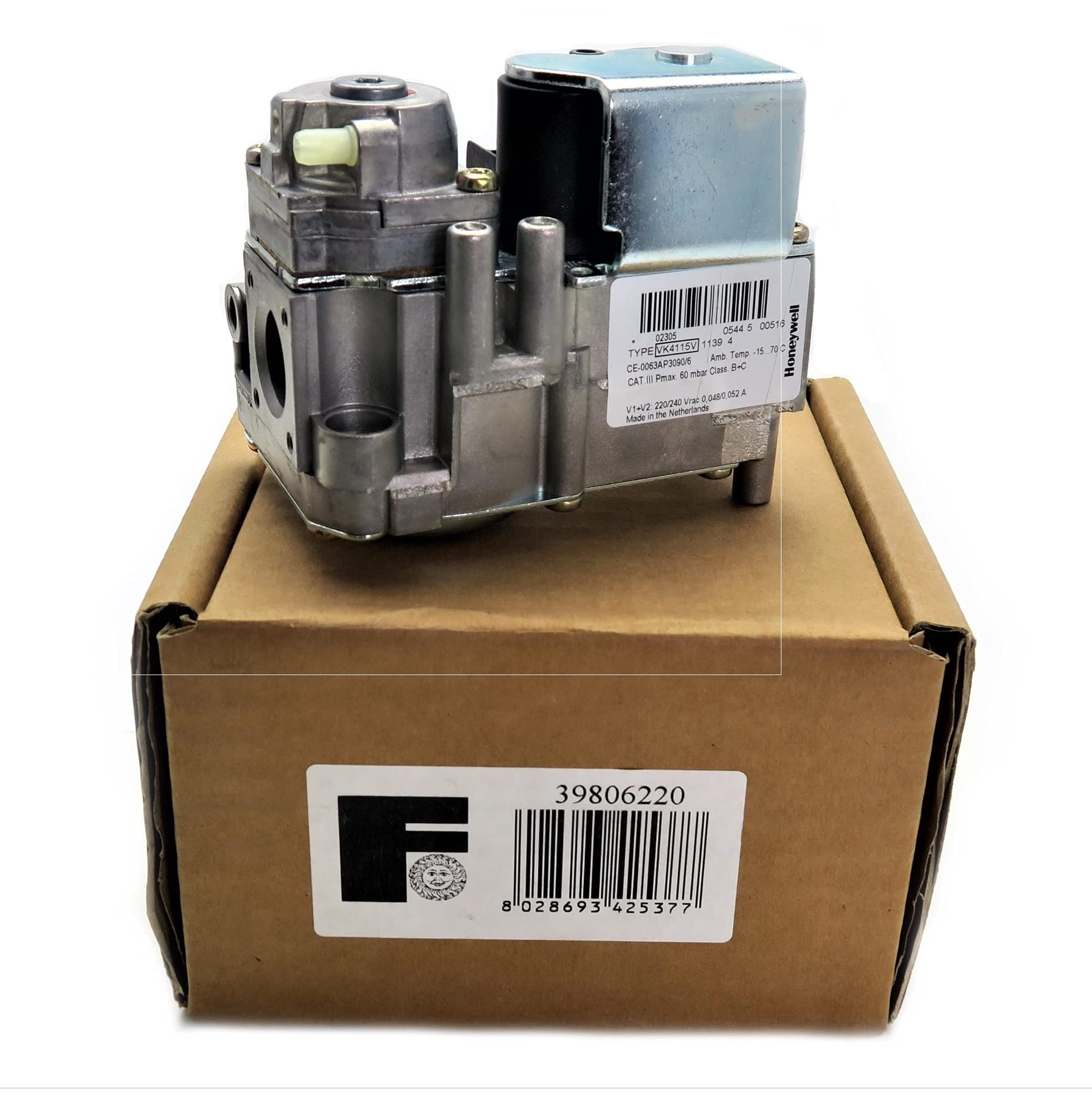 Hts Multicolour Ferroli 39806220 & Econcept 100 & 50A Boiler Gas Valve - Honeywell Vk4115v
