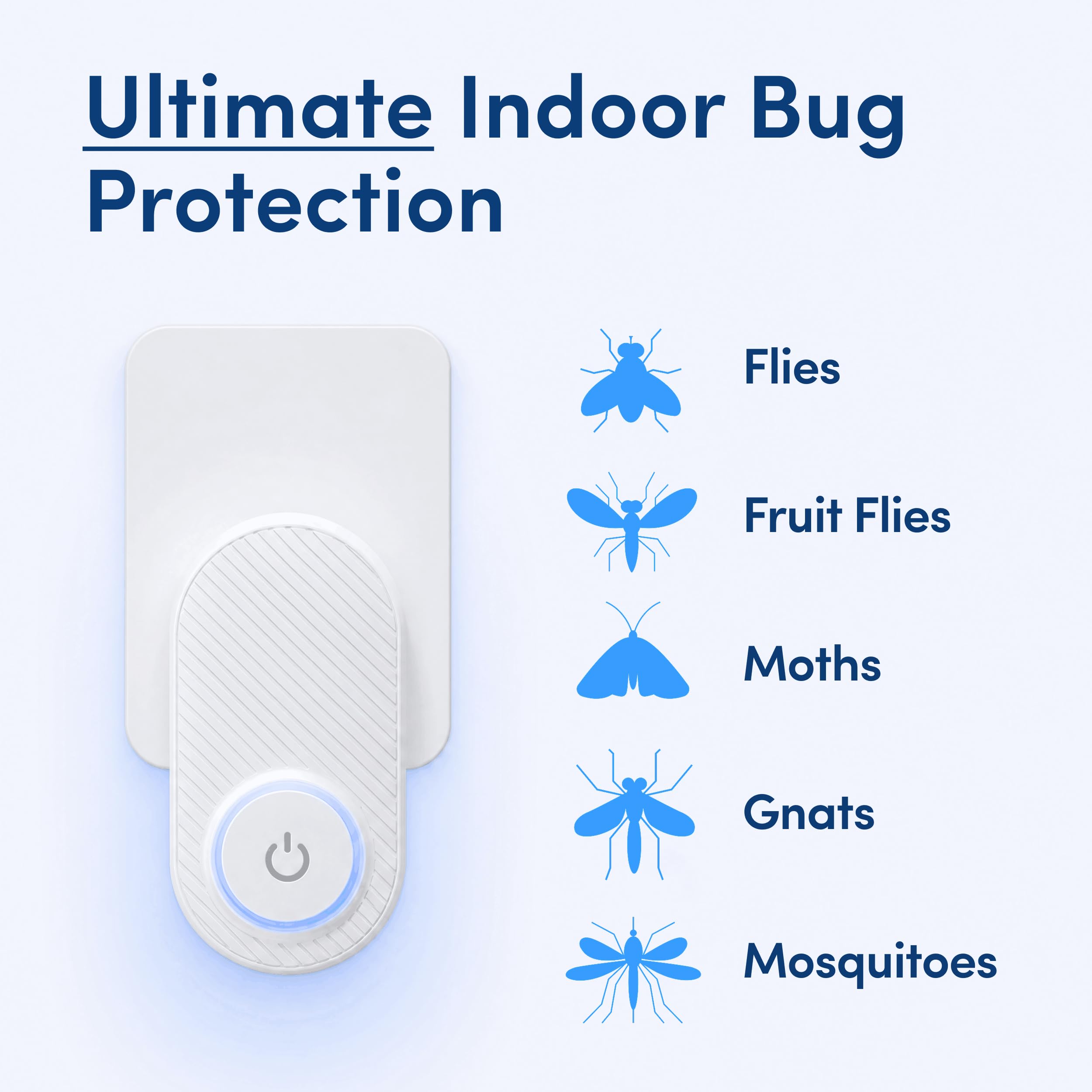 Shieldeck Trampa inteligente para insectos voladores UV para interiores (1 dispositivo + 5 almohadillas de pegamento) – Trampas para mosquitos para casa interior, trampa para moscas interiores, luz de