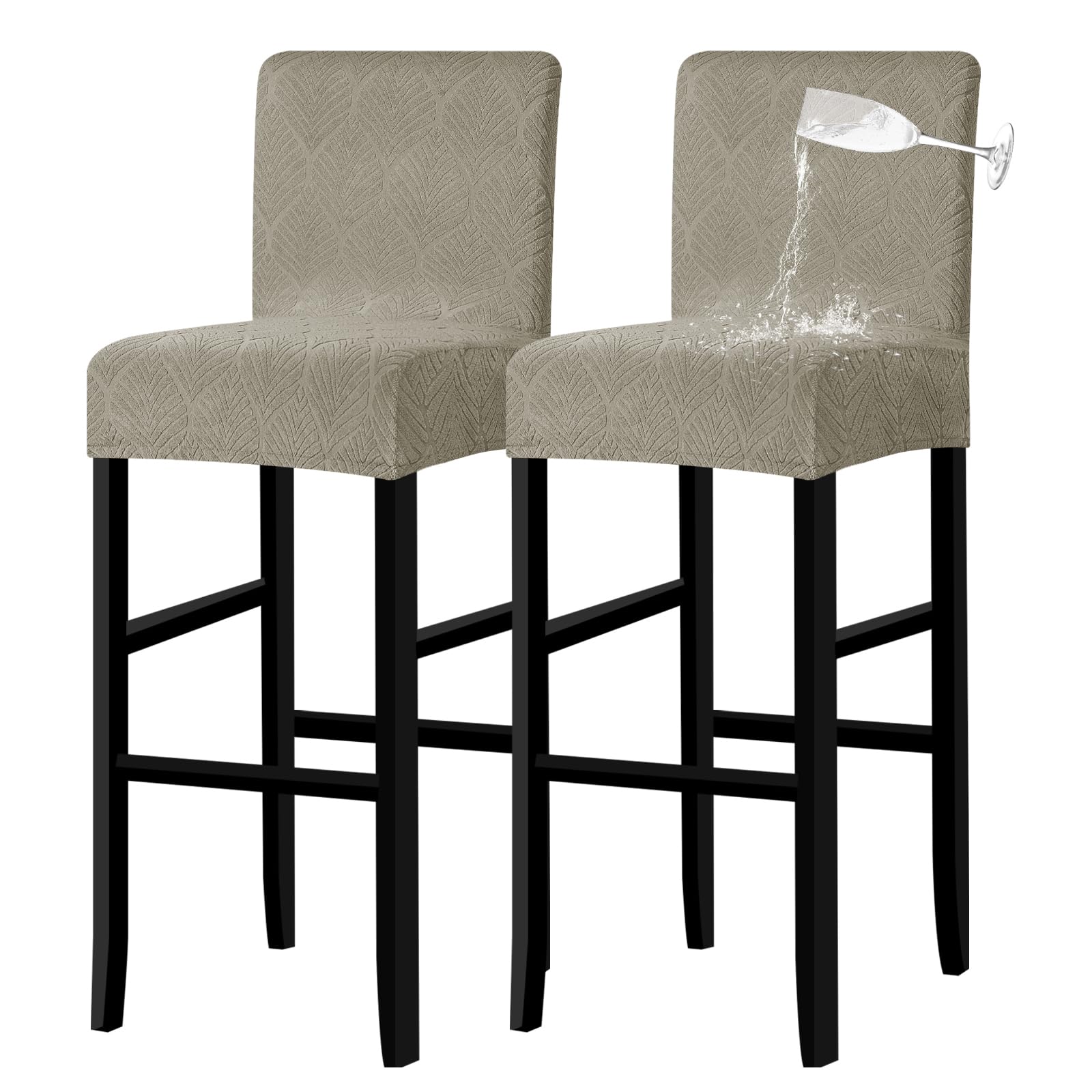 Waterproof Bar Stool Cover Bar Stool Chair Covers with Back Bar Chair Covers Counter Stool Chair Covers Slipcover Pub Counter Stool Chair Covers Bar Stool Slipcovers High Back Counter Chair Covers