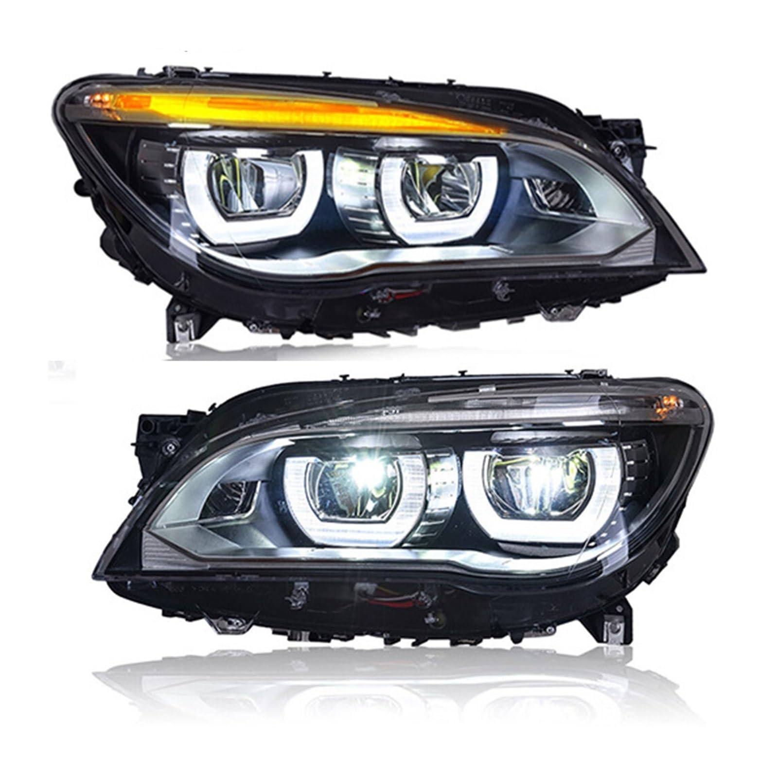Car Led Headlight Assembly Headlamp Accessories Compatible With BMW 730i 740i 750i 760i F01 F02 2009-2015(2013-2015 Year)