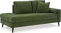 Signature Design by Ashley Bixler Green Mid-Century Modern Right-Arm Corner Chaise Lounge with 2 Pillows