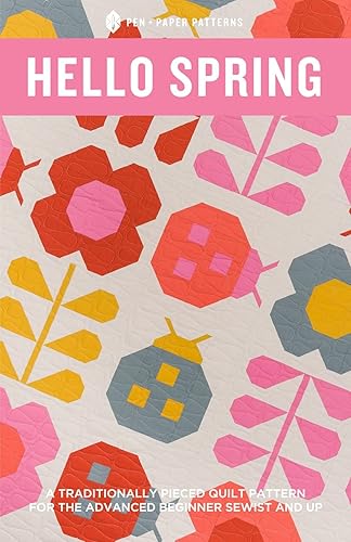 Patrones de pluma y papel Hello Spring Quilt Pattern
