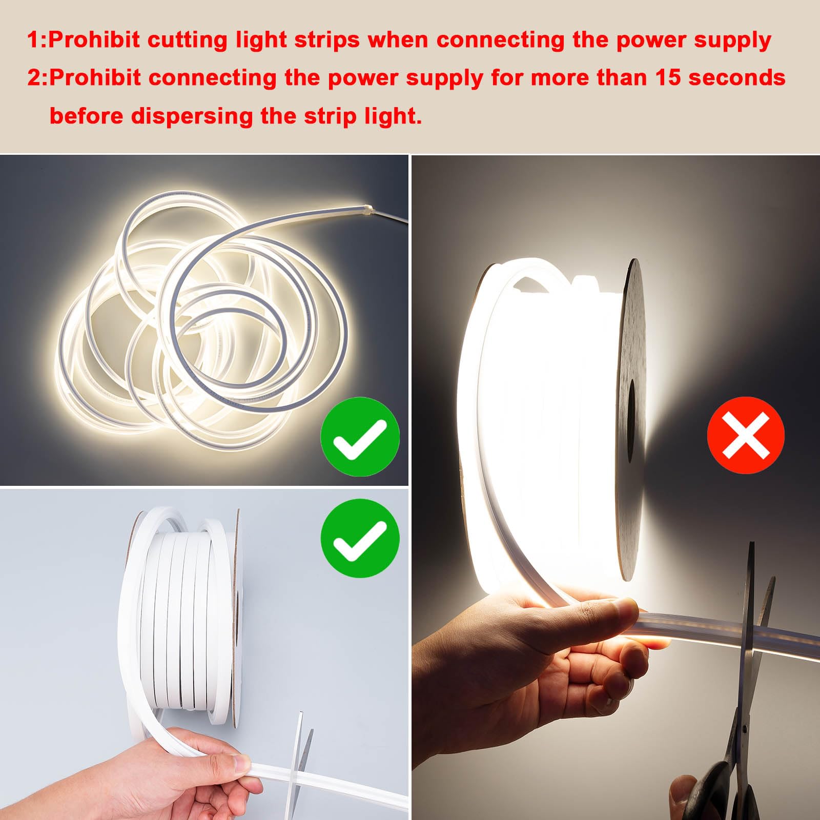 BENLUN AC 220V Neon LED Strip Outdoor 10M, 4000K Naturweiß LED Streifen Aussenbereich Wasserdicht IP65, LED Band 230V Direktanschluss, 10W/M Lichtband für Außen Indirekte Deleuchtung
