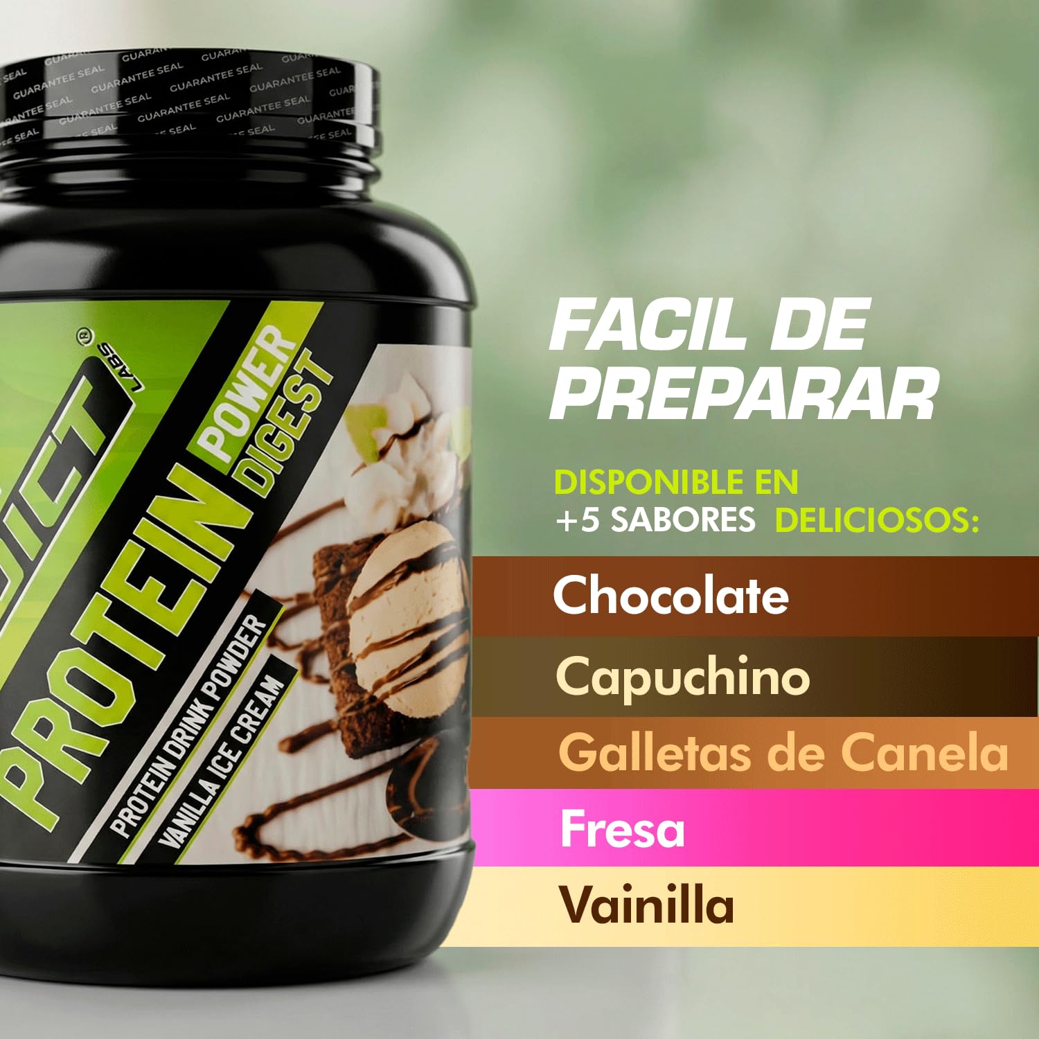 Protein Power 2Kg Iron Addict Labs - Proteína en polvo con suero de Leche y Soja - Aminograma Completo y Equilibrado con Alto Valor Nutricional - Complejo Multienzimático - Sabor Smoothie de Fresa
