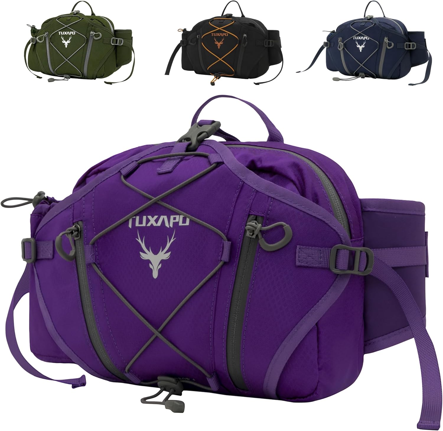 Fanny Pack for Women Purple Waist Bags Wolarge Running Packs Outdoor Belt Bag for Cycling Hiking Travel Festival Gifts