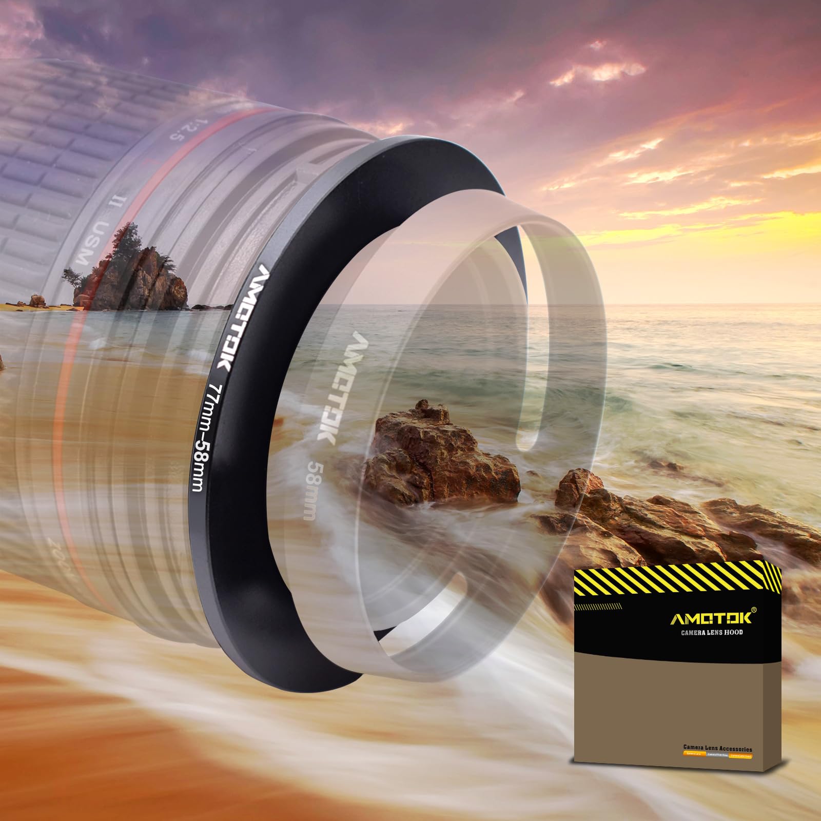 72mm Lens to 52mm Camera Lens Adapter,72mm to 52mm Filter Step-Down Ring Adapter Ring,Compatible All 52mm Filter Accessory — view 18