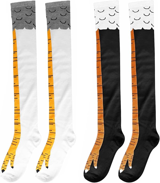 1 Paire Chaussettes De Forme De Pattes De Poulet Pour