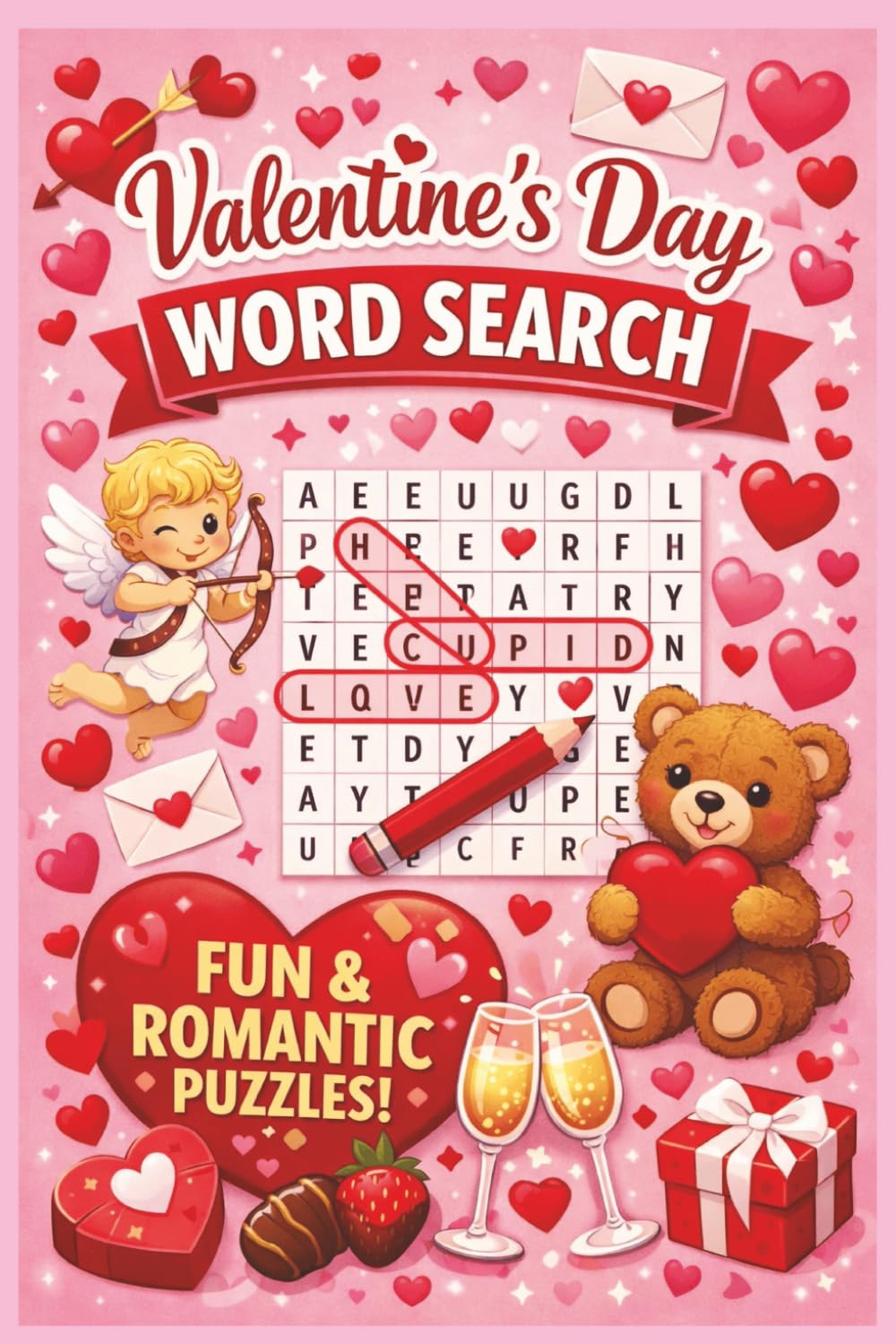 Valentine's Day Word Search Puzzle Book: Word Searches with easy to read print about Love, Romance and Valentine themed | 6x9 inches, 110 pages | 50+ Puzzles | Gift for Valentine's Day