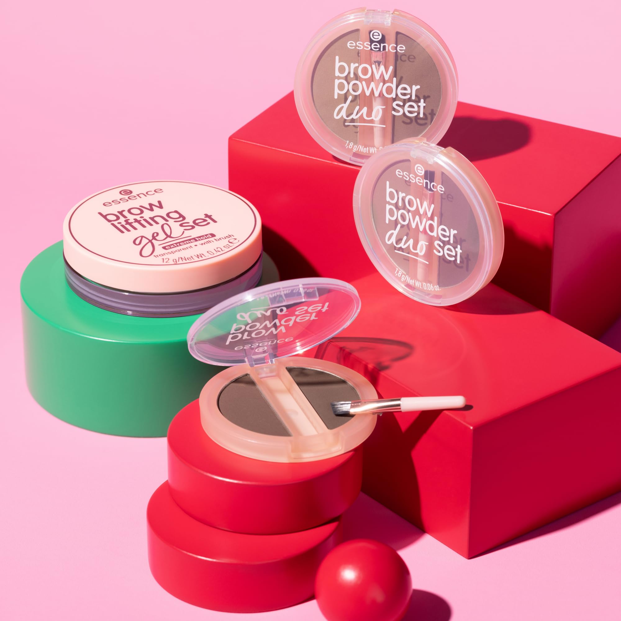 essence zestaw do brwi brow powder duo, konturowanie, naturalny (1.8g)