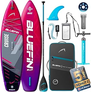 Bluefin Cruise 10'8 aufblasbares Paddleboard | Premium-SUP-Paket & Zubehör | Rutschfestes Deckpad & leicht | 6' Dickes Allround-SUP-Paddleboard | Stand-up-Board für Erwachsene & Jugendliche
