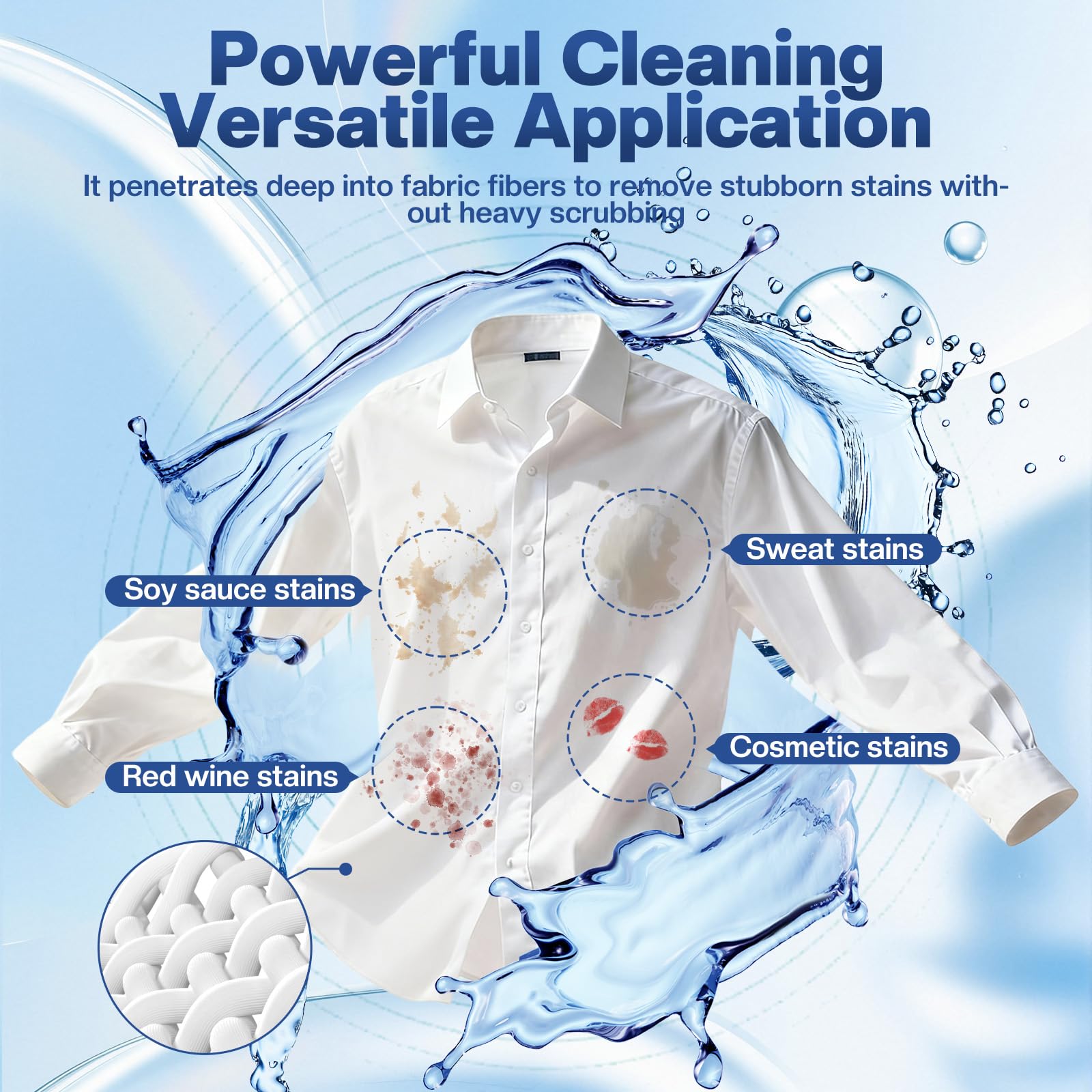 Fly Cleanse spray do usuwania plam w sprayu, 2 x 60 ml, niejonowy środek do usuwania plam do ubrań i tekstyliów, usuwa plamy z oleju, tłuszczu i żywności