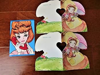 昭和レトロ　少女漫画の付録　可愛いものいっぱい Amazon.co.jp: 昭和レトロ 付録 展示会チラシ少女漫画 レター