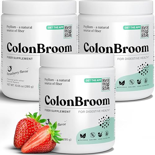 Miniatura 8 de ColonBroom Polvo de Cáscara de Psyllium (Fresa) - Limpiador de Colon para Alivio de Hinchazón y Salud Intestinal - Bebida de Polvo de Fibra de Colon