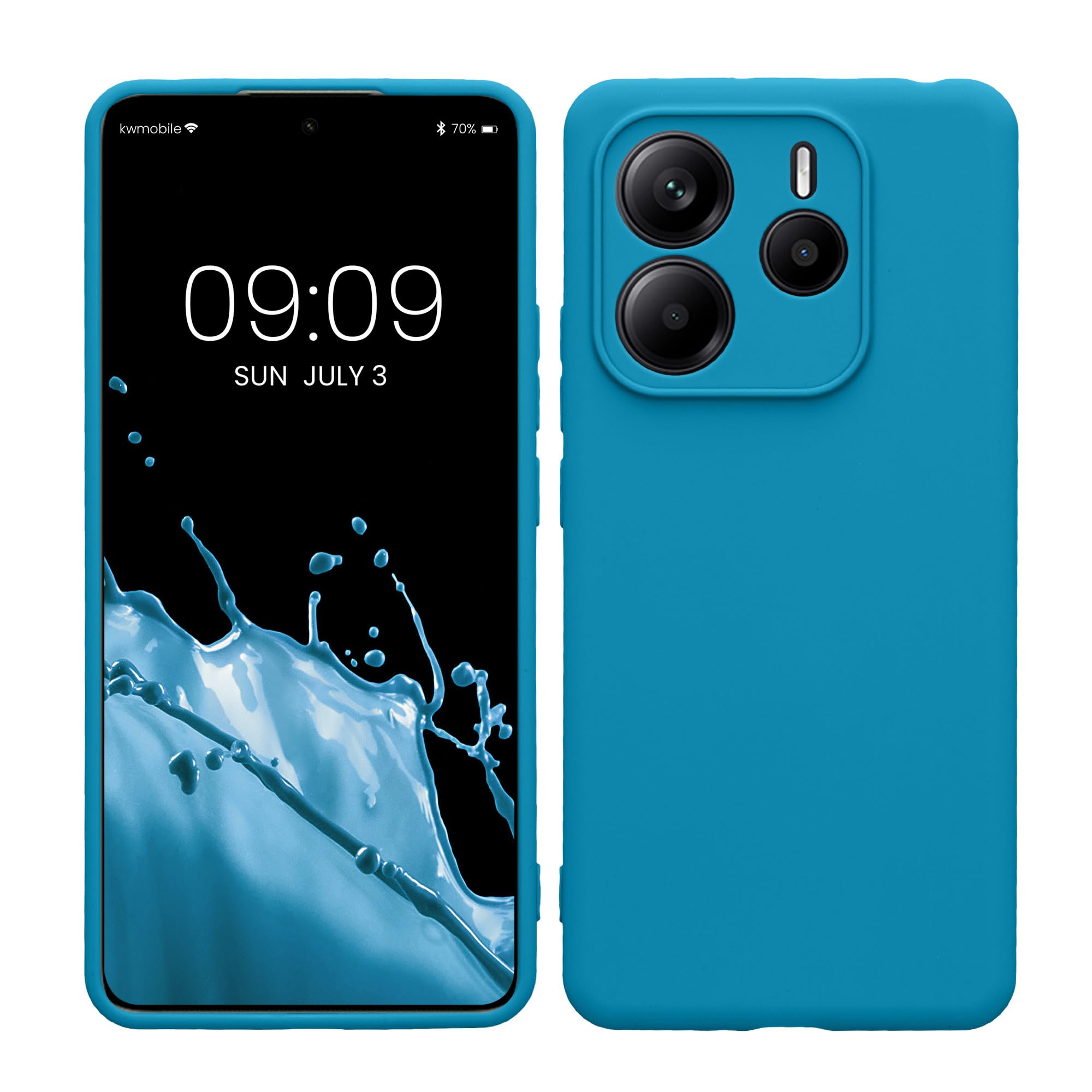 kwmobile Carcasa Compatible con Xiaomi Redmi Note 14 Pro 5G / Poco X7 Funda - Funda Ultrafina de TPU con Bordes elevados - Lavanda Metalizado — view 13