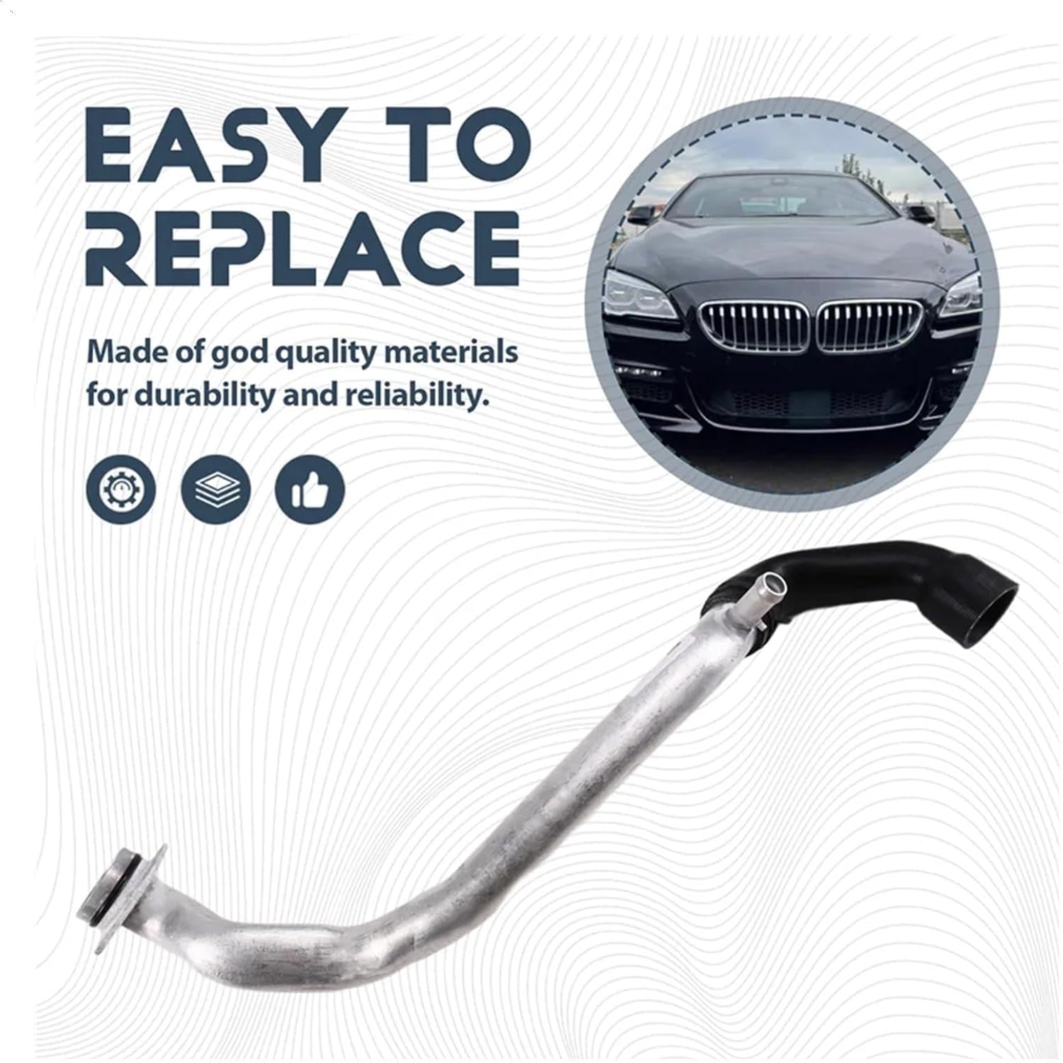 11537599234 Car Auto Parts Coolant Hose Compatible with BMW F12 F01 F07 F10 F18 F06