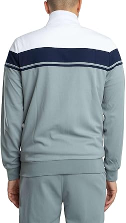 Sergio Tacchini Men's Damarindo Tracksuit, White/Maritime Blue/Lead, XL