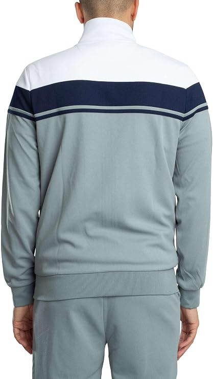 Sergio Tacchini Men's Damarindo Tracksuit, White/Maritime Blue/Lead, XL